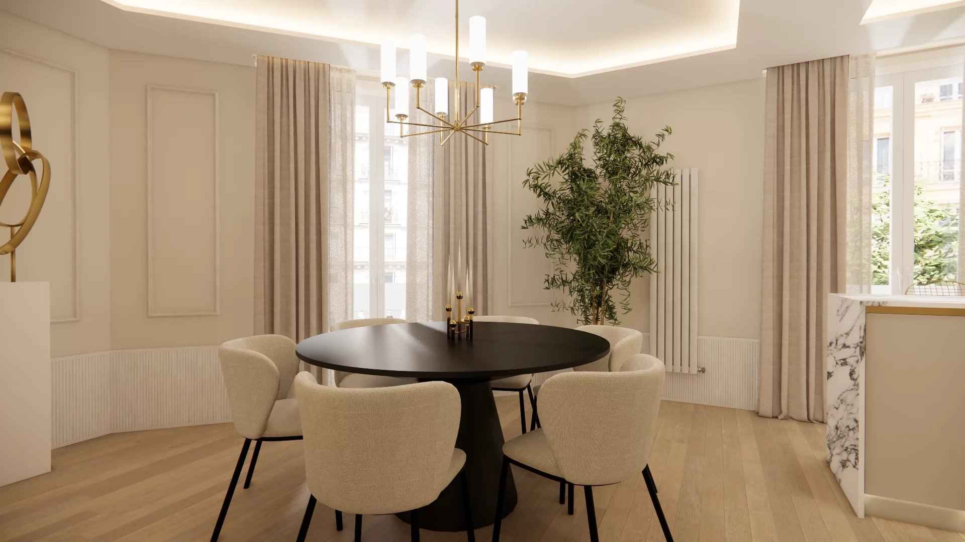 Salle à manger d’un bien de luxe Madrid